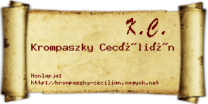 Krompaszky Cecílián névjegykártya